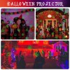 Proyector de luz de Halloween al aire libre, 6 girantes dinámicos de terror Hallomas Pattens proyección LED, impermeable,