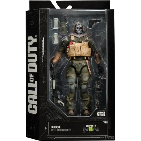 Call of Duty Ghost (Jawbone) - Figura articulada de 6.5 pulgadas con manos intercambiables y accesorios de armas