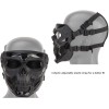 JFFCESTORE - Máscara táctica y casco rápido, máscara protectora de cara completa con diseño de calavera, uso de doble modo con