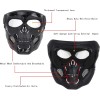 JFFCESTORE - Máscara táctica y casco rápido, máscara protectora de cara completa con diseño de calavera, uso de doble modo con