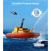 SYMA Barco a control remoto, 1: barco de bomberos simulado a escala 28 con control de 2.4 GHz, barcos RC de alta velocidad de