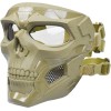 JFFCESTORE - Máscara táctica y casco rápido, máscara protectora de cara completa con diseño de calavera, uso de doble modo con