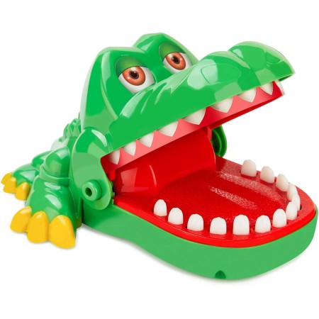 iShyan Juego de dientes de cocodrilo para niños, juego de dentista de dedo mordedor de cocodrilo divertido juego de dientes de