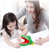 iShyan Juego de dientes de cocodrilo para niños, juego de dentista de dedo mordedor de cocodrilo divertido juego de dientes de