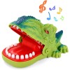 iShyan Juego de dientes de cocodrilo para niños, juego de dentista de dedo mordedor de cocodrilo divertido juego de dientes de