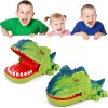 iShyan Juego de dientes de cocodrilo para niños, juego de dentista de dedo mordedor de cocodrilo divertido juego de dientes de