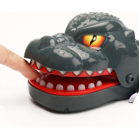 iShyan Juego de dientes de cocodrilo para niños, juego de dentista de dedo mordedor de cocodrilo divertido juego de dientes de
