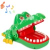 iShyan Juego de dientes de cocodrilo para niños, juego de dentista de dedo mordedor de cocodrilo divertido juego de dientes de