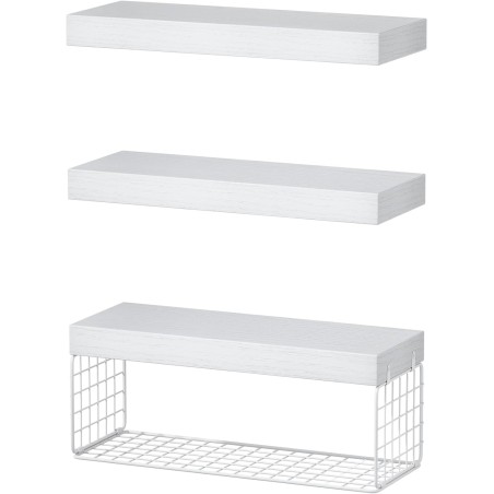 BAYKA Estantes Flotantes Montados En La Pared, Estante De Pared Flotante De Madera Para Libros Y