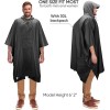 PTEROMY Poncho de lluvia con capucha para adultos con bolsillo, impermeable, ligero, unisex, para senderismo, camping,