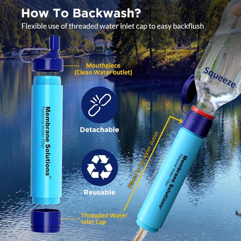 Pajitas De Filtro De Agua De Supervivencia, Pajita De Filtro De Agua