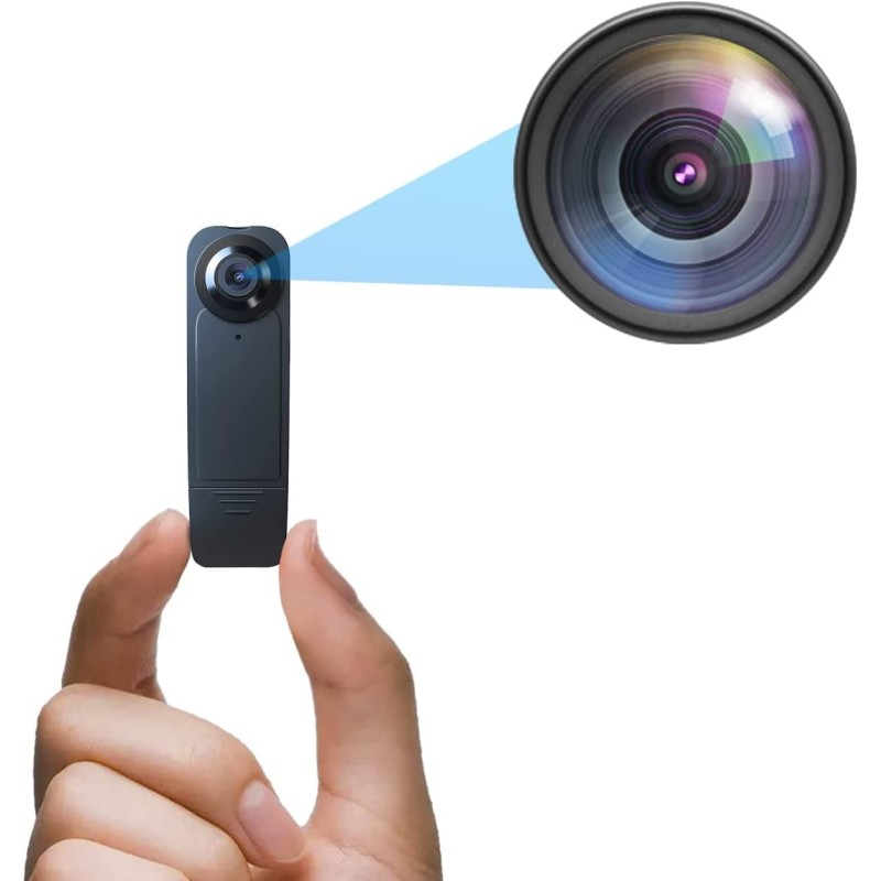 Mini cámara corporal, 1080P 64GB cámara corporal desgastada con clip mejorado, videocámara portátil con detección de movimiento