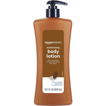 Amazon Basics Loción corporal de manteca de cacao, ligeramente perfumada, 20.3 fl oz