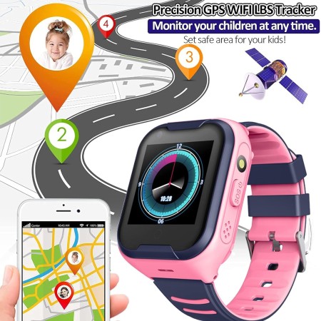 Reloj inteligente con GPS 4G para ancianos, seguimiento en tiempo real, llamadas telefónicas bidireccionales, rastreador GPS,