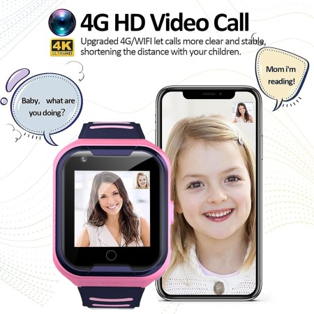 Reloj inteligente con GPS 4G para ancianos, seguimiento en tiempo real, llamadas telefónicas bidireccionales, rastreador GPS,