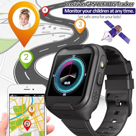 Reloj inteligente con GPS 4G para ancianos, seguimiento en tiempo real, llamadas telefónicas bidireccionales, rastreador GPS,