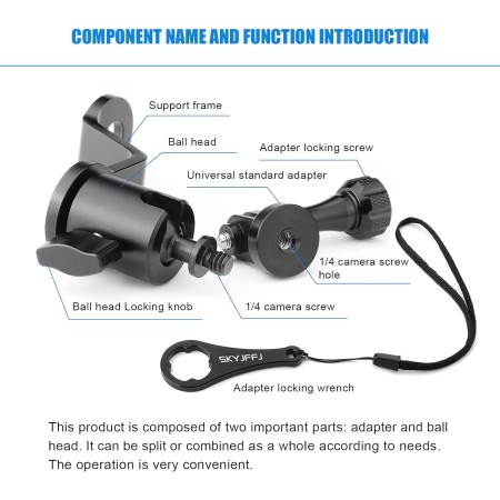 Soporte de espejo para cámaras o teléfonos celulares para cámaras GoPro Hero 9/8/7/6/5 Negro, Yi, AKASO, SJCAM, DJI Osmo cámaras