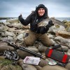 ShinePick Kit de caña de pescar, kit completo de caña de pescar telescópica y carrete con señuelos de línea y ganchos, bolsa de