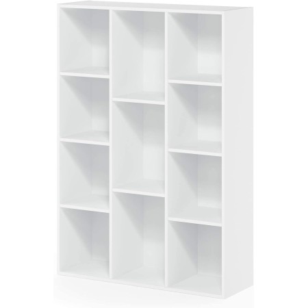 FURINNO 11107WH-GR 7 - Estantería reversible, 11 cubos, color blanco y verde