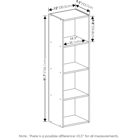 FURINNO 11107WH-GR 7 - Estantería reversible, 11 cubos, color blanco y verde