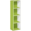 FURINNO 11107WH-GR 7 - Estantería reversible, 11 cubos, color blanco y verde