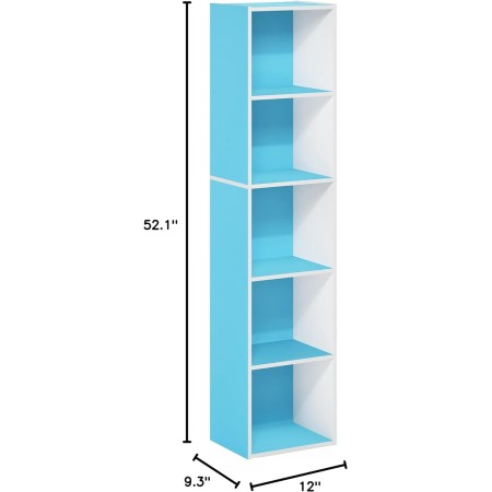 FURINNO 11107WH-GR 7 - Estantería reversible, 11 cubos, color blanco y verde