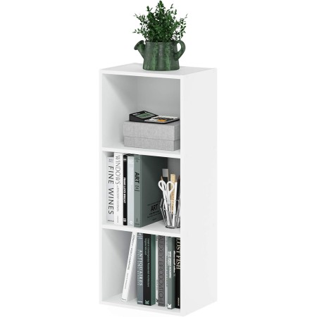 FURINNO 11107WH-GR 7 - Estantería reversible, 11 cubos, color blanco y verde