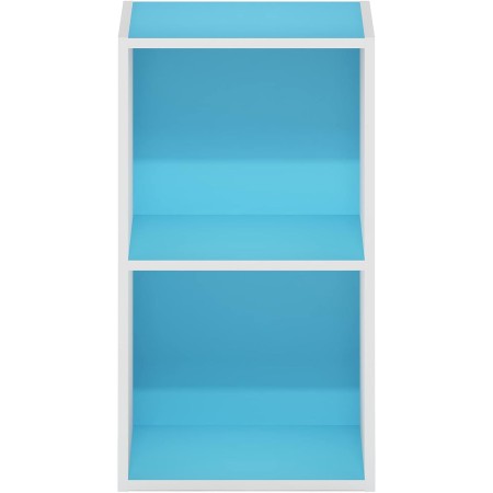 FURINNO 11107WH-GR 7 - Estantería reversible, 11 cubos, color blanco y verde