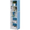 FURINNO 11107WH-GR 7 - Estantería reversible, 11 cubos, color blanco y verde