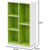 FURINNO 11107WH-GR 7 - Estantería reversible, 11 cubos, color blanco y verde