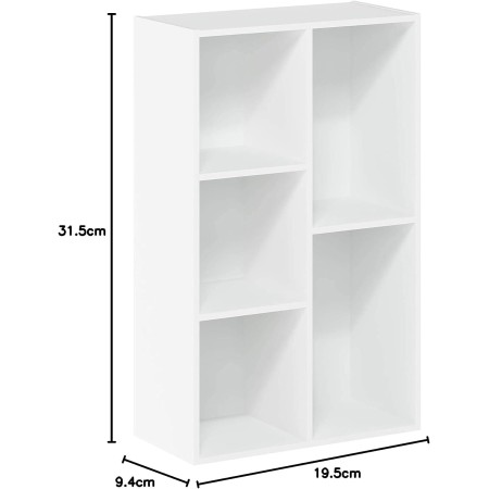 FURINNO 11107WH-GR 7 - Estantería reversible, 11 cubos, color blanco y verde