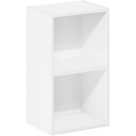 FURINNO 11107WH-GR 7 - Estantería reversible, 11 cubos, color blanco y verde