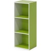 FURINNO 11107WH-GR 7 - Estantería reversible, 11 cubos, color blanco y verde