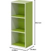 FURINNO 11107WH-GR 7 - Estantería reversible, 11 cubos, color blanco y verde