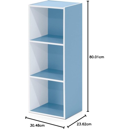 FURINNO 11107WH-GR 7 - Estantería reversible, 11 cubos, color blanco y verde