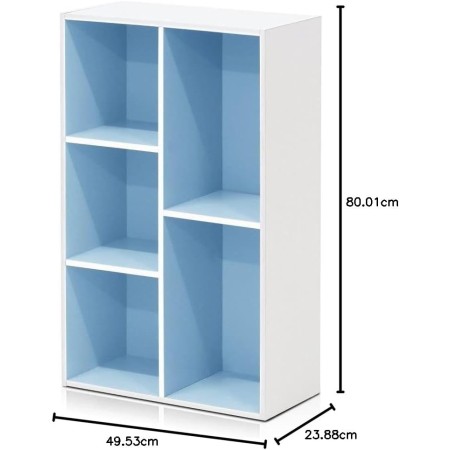 FURINNO 11107WH-GR 7 - Estantería reversible, 11 cubos, color blanco y verde