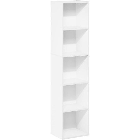 FURINNO 11107WH-GR 7 - Estantería reversible, 11 cubos, color blanco y verde