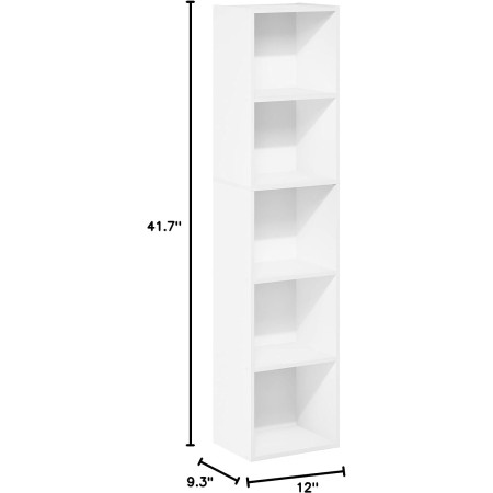 FURINNO 11107WH-GR 7 - Estantería reversible, 11 cubos, color blanco y verde