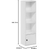 FURINNO 11107WH-GR 7 - Estantería reversible, 11 cubos, color blanco y verde