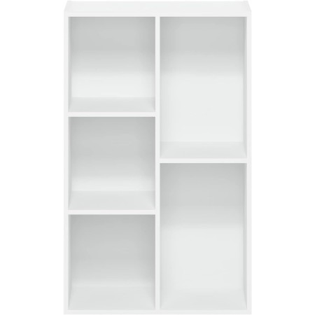 FURINNO 11107WH-GR 7 - Estantería reversible, 11 cubos, color blanco y verde