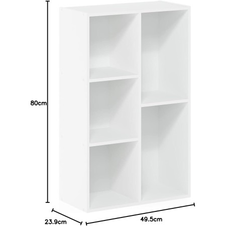 FURINNO 11107WH-GR 7 - Estantería reversible, 11 cubos, color blanco y verde