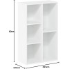 FURINNO 11107WH-GR 7 - Estantería reversible, 11 cubos, color blanco y verde