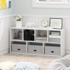 FURINNO 11107WH-GR 7 - Estantería reversible, 11 cubos, color blanco y verde