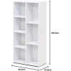 FURINNO 11107WH-GR 7 - Estantería reversible, 11 cubos, color blanco y verde