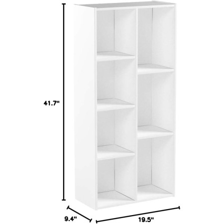 FURINNO 11107WH-GR 7 - Estantería reversible, 11 cubos, color blanco y verde