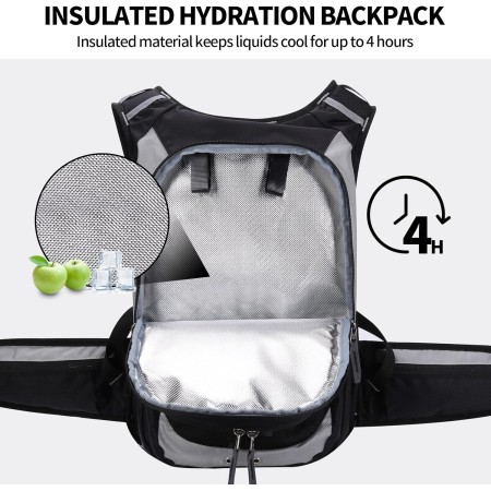 HOMIEE Mochila de hidratación de 20L de 2.5 L, bolsa de agua sin BPA, ligera, paquete de aislamiento térmico que mantiene el