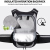 HOMIEE Mochila de hidratación de 20L de 2.5 L, bolsa de agua sin BPA, ligera, paquete de aislamiento térmico que mantiene el