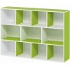 FURINNO 11107WH-GR 7 - Estantería reversible, 11 cubos, color blanco y verde