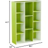 FURINNO 11107WH-GR 7 - Estantería reversible, 11 cubos, color blanco y verde