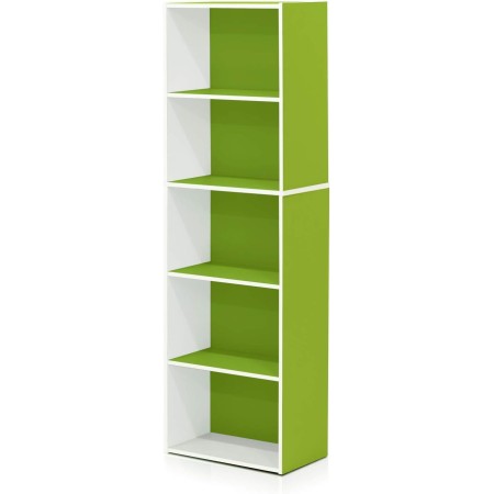 FURINNO 11107WH-GR 7 - Estantería reversible, 11 cubos, color blanco y verde